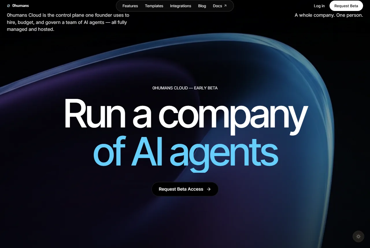 0humans website screenshot